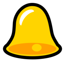 Yellow Bell Icon that looks cool with lots of title words to increase the titles ...
